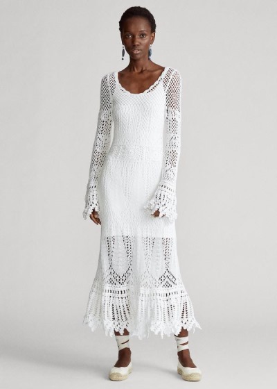 Polo Ralph Lauren Crocheted Cotton Kjole Dame Danmark (OFGIR4910)